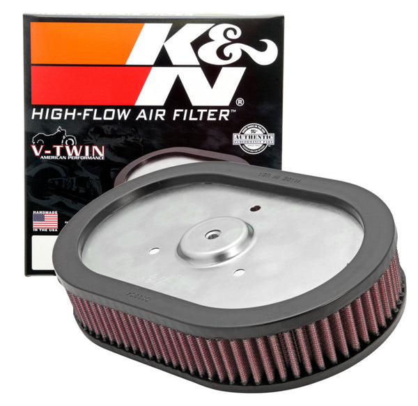 K&N 10-12 Harley Davidson FLHXSE/FLSTSE / 11-12 FLHTCUSE / 11 FLTRUSE Replacement Air Filter - Bull Strap