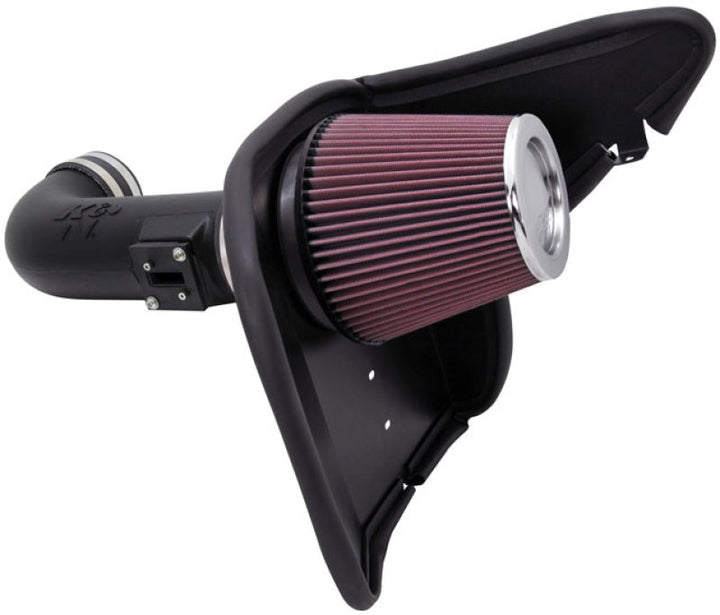 K&N 10 Chevy Camaro 6.2L V8 AirCharger Performance Intake - Bull Strap