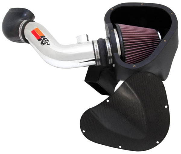 K&N 10 Ford Mustang GT 4.6L V8 Typhoon Cold Air Intake - Bull Strap