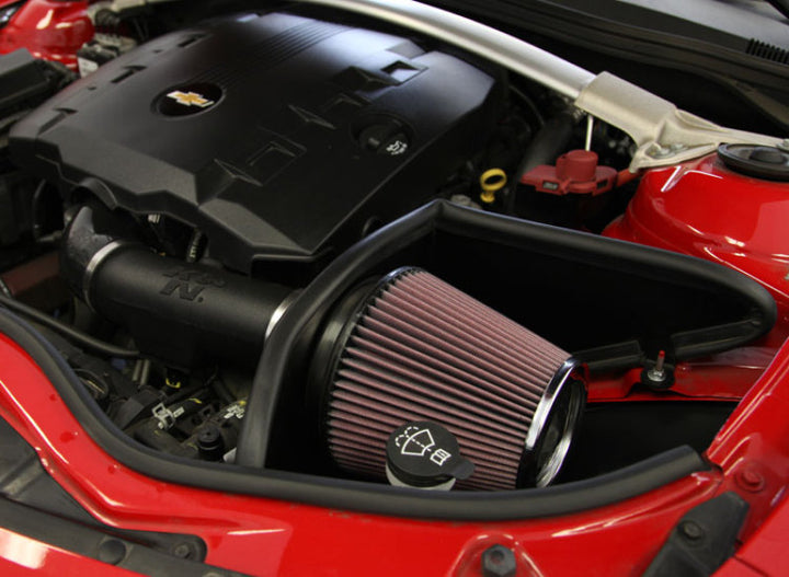 K&N 11-12 Chevy Camaro 3.6L V6 AirCharger Performance Intake - Bull Strap