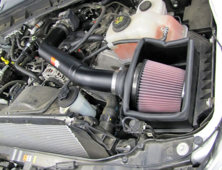 K&N 11-12 Ford F250/F350 SD 6.2L V8 High Flow Performance Intake - Bull Strap
