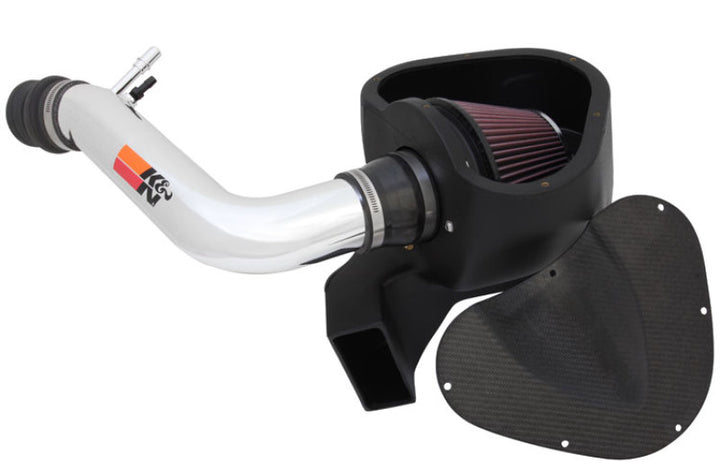 K&N 11-12 Ford Mustang 3.7L V6 Typhoon Cold Air Intake - Bull Strap