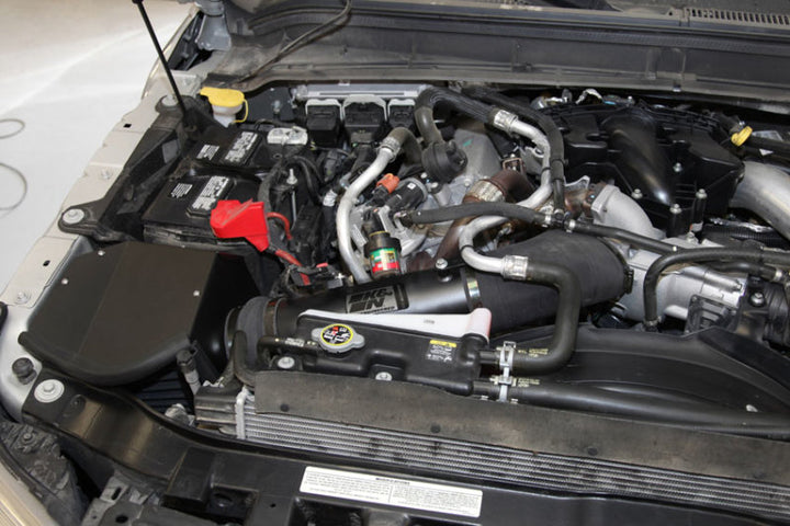 K&N 11-13 Ford F250/F350/F450/F550 Super Duty 6.7L V8 DSL Black Performance Intake Kit - Bull Strap