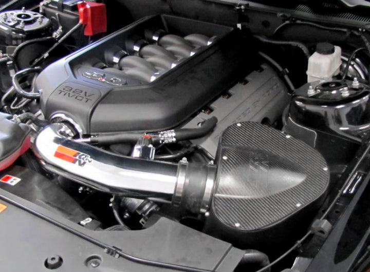 K&N 11-13 Ford Mustang GT 5.0L V8 Typhoon Performance Intake - Bull Strap