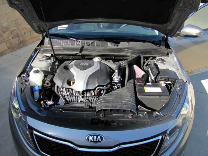 K&N 11-13 Hyundai Sonata 2.0L L4 Turbo / 11-13 Kia Optima 2.0L L4 Turbo Typhoon Intake - Bull Strap