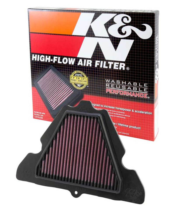 K&N 11-13 Kawasaki Z1000 1000/ ZX1000 Ninja / 11-12 Z1000 SX / 12 Versys 1000 Replacement Air Filter - Bull Strap