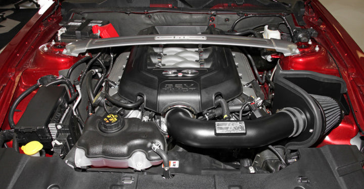 K&N 11-14 Ford Mustang GT 5.0L V8 Black Performance Intake Kit - Bull Strap