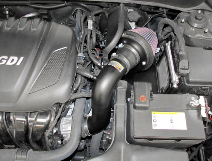 K&N 11-14 Hyundai Sonata 2.4L L4/13-15 Kia Optima 2.4L L4 Typhoon Short Ram Intake - Bull Strap