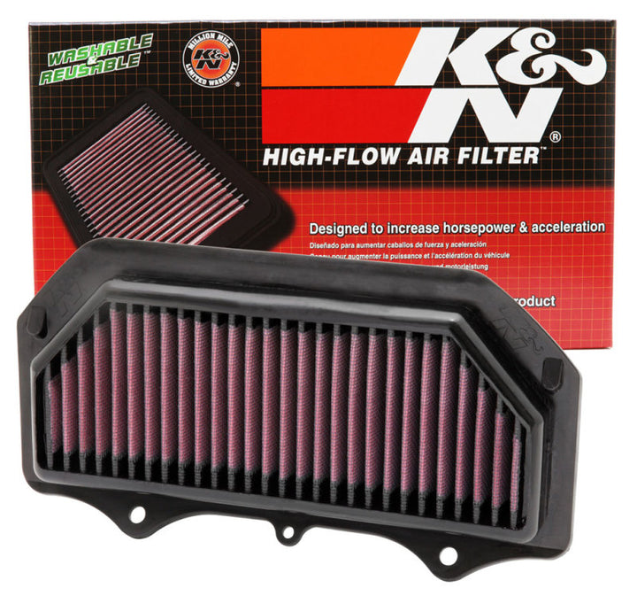 K&N 11-15 Suzuki GSXR600/GSXR750 Replacement Air Filter - Bull Strap