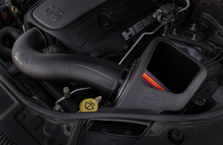 K&N 11-22 Jeep Grand Cherokee V8-5.7L F Performance Air Intake System - Bull Strap