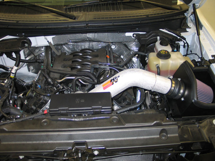 K&N 11 Ford F150 5.0L V8 F/I High Flow Performance Intake Kit - Bull Strap
