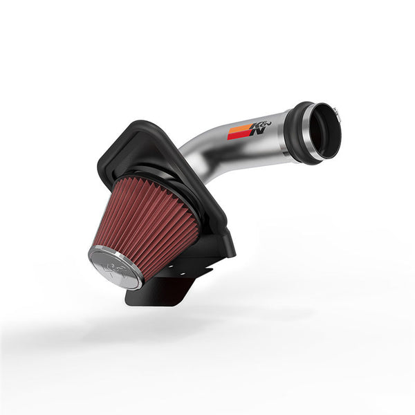 K&N 11 Ford Taurus SHO 3.5L V6 Silver Typhoon Cold Air Intake - Bull Strap