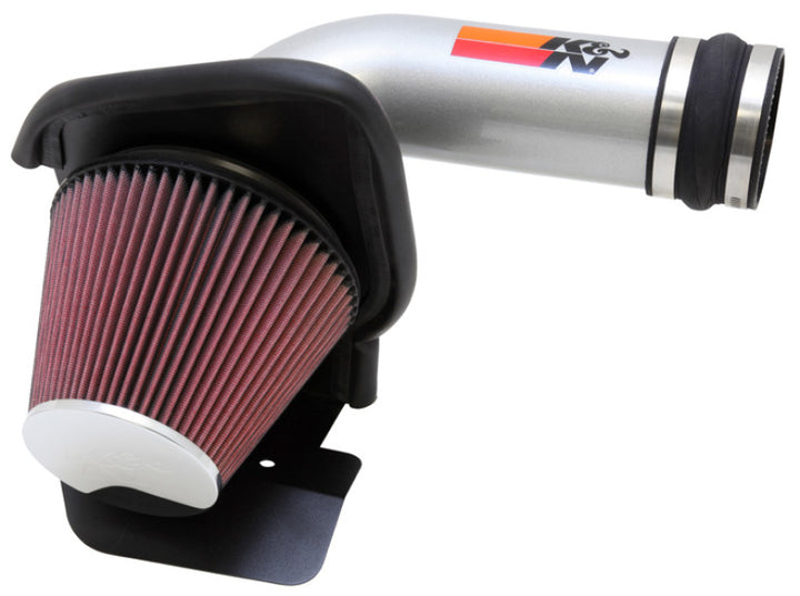 K&N 11 Ford Taurus SHO 3.5L V6 Silver Typhoon Cold Air Intake - Bull Strap
