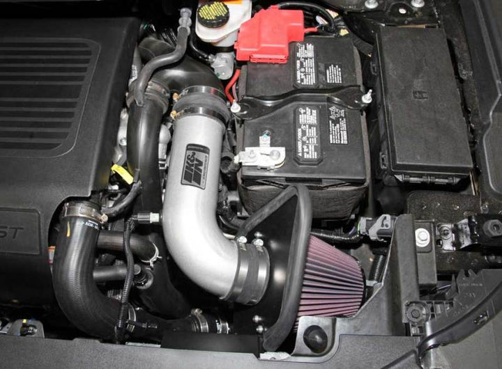 K&N 11 Ford Taurus SHO 3.5L V6 Silver Typhoon Cold Air Intake - Bull Strap