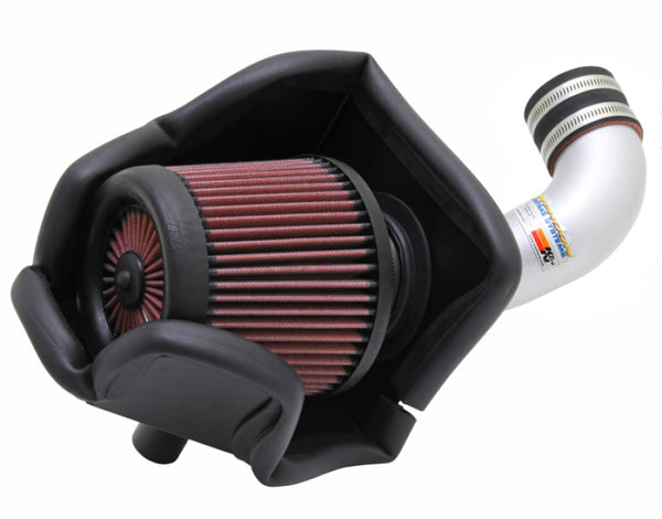 K&N 11 Honda CR-Z 1.5L L4 Silver Typhoon Short Ram Intake - Bull Strap