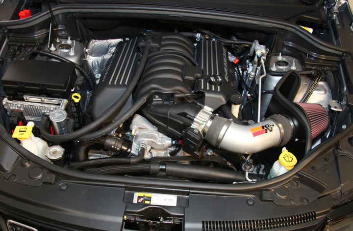 K&N 12-15 Jeep Grand Cherokee SRT 8 6.4L V8 High Flow Performance Intake Kit - Bull Strap