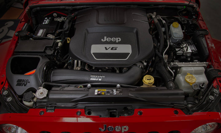 K&N 12-18 Jeep Wrangler V6 3.6L NextGen Cold Air Intake - Bull Strap