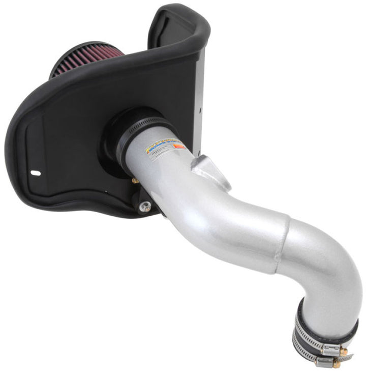 K&N 12 Chevy Sonic 1.4L Silver Typhoon Performance Intake - Bull Strap