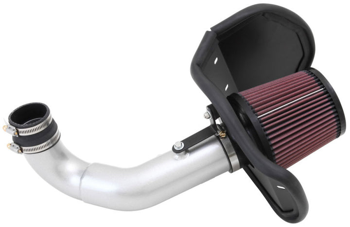 K&N 12 Chevy Sonic 1.4L Silver Typhoon Performance Intake - Bull Strap