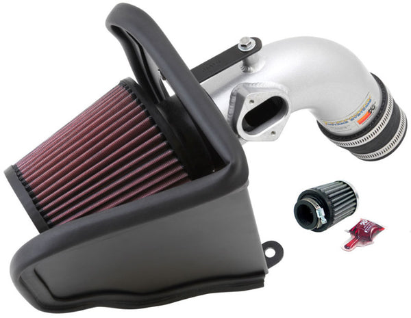 K&N 12 Chevy Sonic 1.8L Silver Typhoon Cold Air Intake - Bull Strap