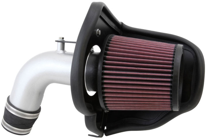 K&N 12 Chevy Sonic 1.8L Silver Typhoon Cold Air Intake - Bull Strap
