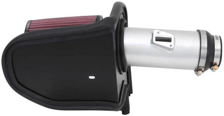 K&N 13-14 Honda Accord 3.5L V6 69 Series Typhoon Air Intake System - Silver Cold Air Intake Kit - Bull Strap