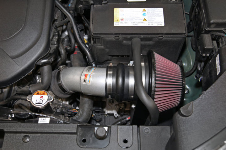 K&N 14-16 Kia Soul L4 2.0L Typhoon Cold Air Intake Aluminum Silver - Bull Strap