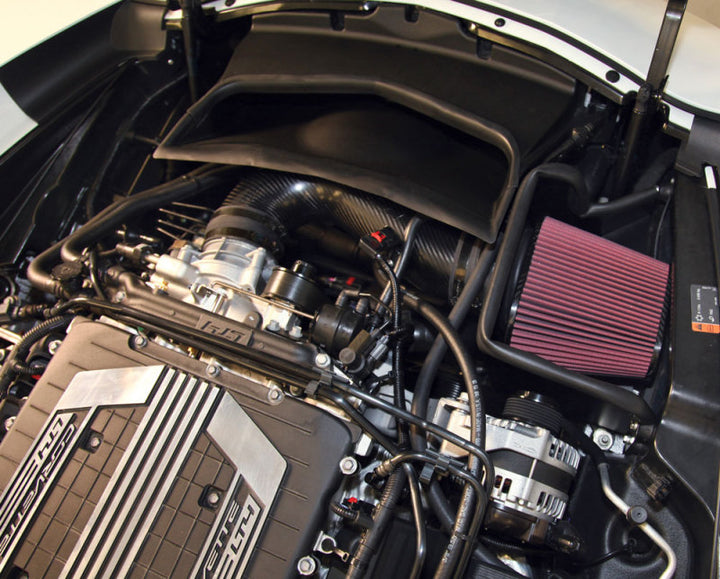 K&N 15-16 Chevy Corvette Z06 6.2L V8 AirCharger Performance Intake - Bull Strap