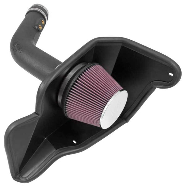 K&N 15-17 Ford Mustang 3.7L V6 F/I Performance Intake Kit - Bull Strap