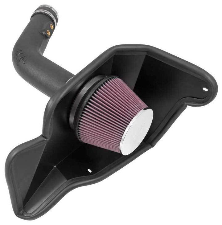 K&N 15-17 Ford Mustang 3.7L V6 F/I Performance Intake Kit - Bull Strap