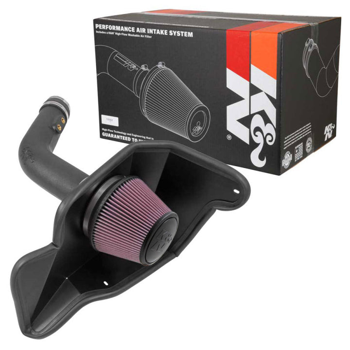 K&N 15-17 Ford Mustang 3.7L V6 F/I Performance Intake Kit - Bull Strap