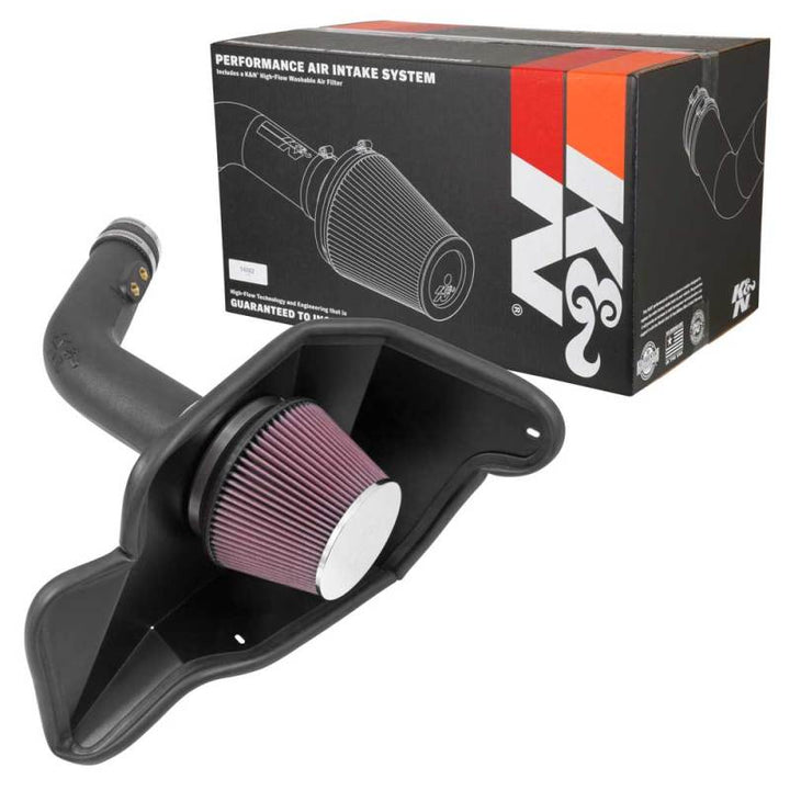 K&N 15-17 Ford Mustang 3.7L V6 F/I Performance Intake Kit - Bull Strap