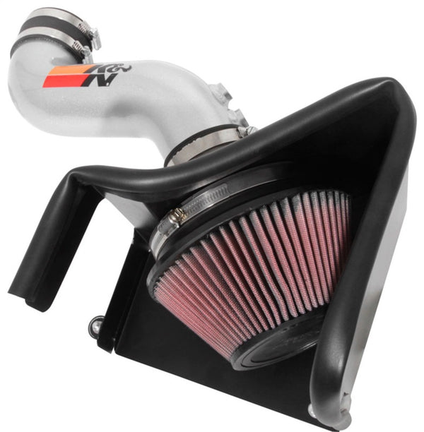 K&N 15-18 Hyundai Sonata L4-2.4L F/I Silver Typhoon Short Ram Intake - Bull Strap