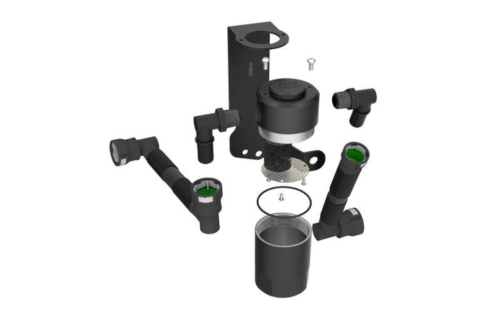 K&N 15-23 Dodge Challenger 6.2L V8 / 15-23 Dodge Charger 6.2L V8 Oil Catch Can - Bull Strap