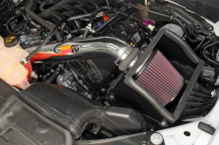 K&N 15 Ford F150 5.0L V8 F/I High Flow Performance Intake Kit - Bull Strap