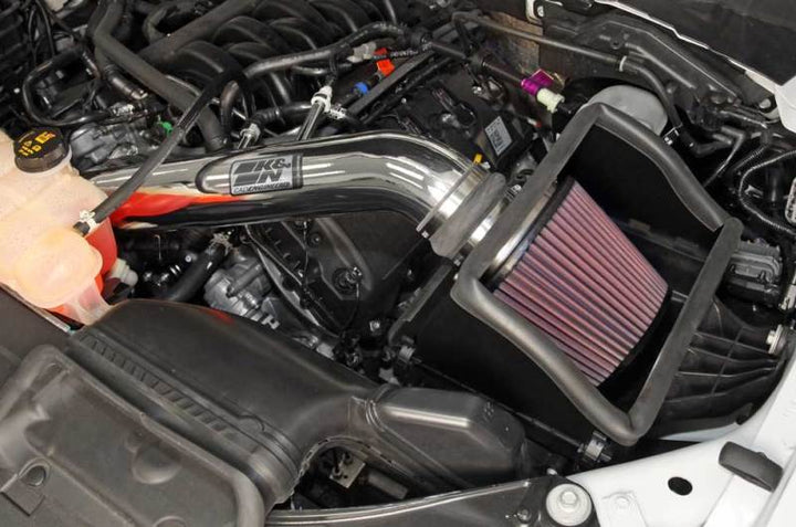 K&N 15 Ford F150 5.0L V8 F/I High Flow Performance Intake Kit - Bull Strap