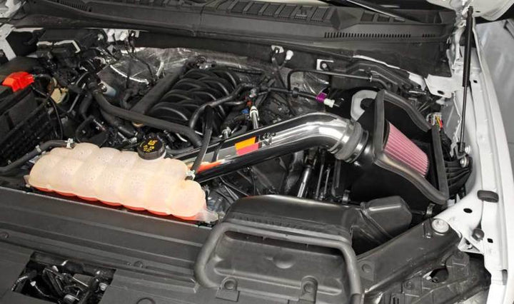 K&N 15 Ford F150 5.0L V8 F/I High Flow Performance Intake Kit - Bull Strap