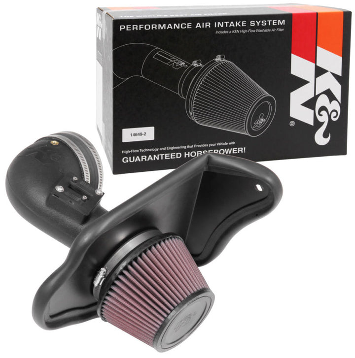 K&N 16-17 Cadillac ATS L4-2.0L Turbo 57 Series FIPK Performance Intake Kit - Bull Strap