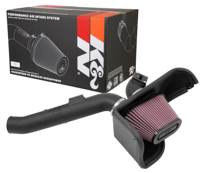 K&N 16-17 Cadillac ATS-V 3.6L V6 Twin Turbo Performance Intake Kit - Bull Strap