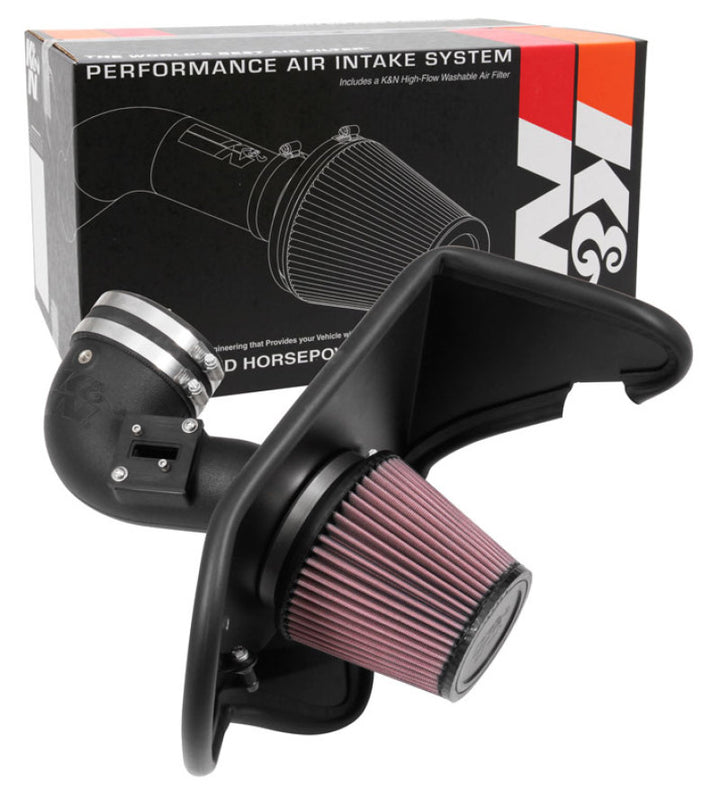 K&N 16-17 Chevrolet Camaro L4-2.0L F/I Turbo AirCharger Performance Intake - Bull Strap