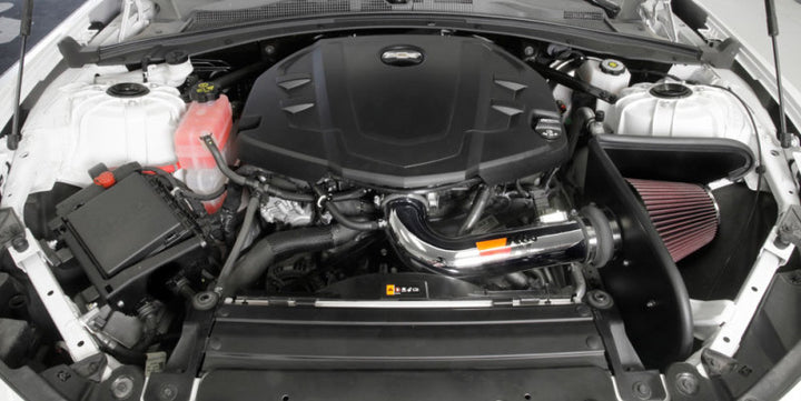 K&N 16-17 Chevy Camaro 3.6L Silver Typhoon Short Ram Intake - Bull Strap