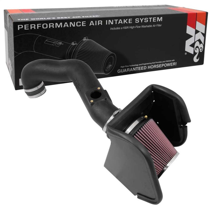 K&N 16-17 Nissan Titan XD V8-5.0L DSL 63 Series AirCharger Performance Intake - Bull Strap