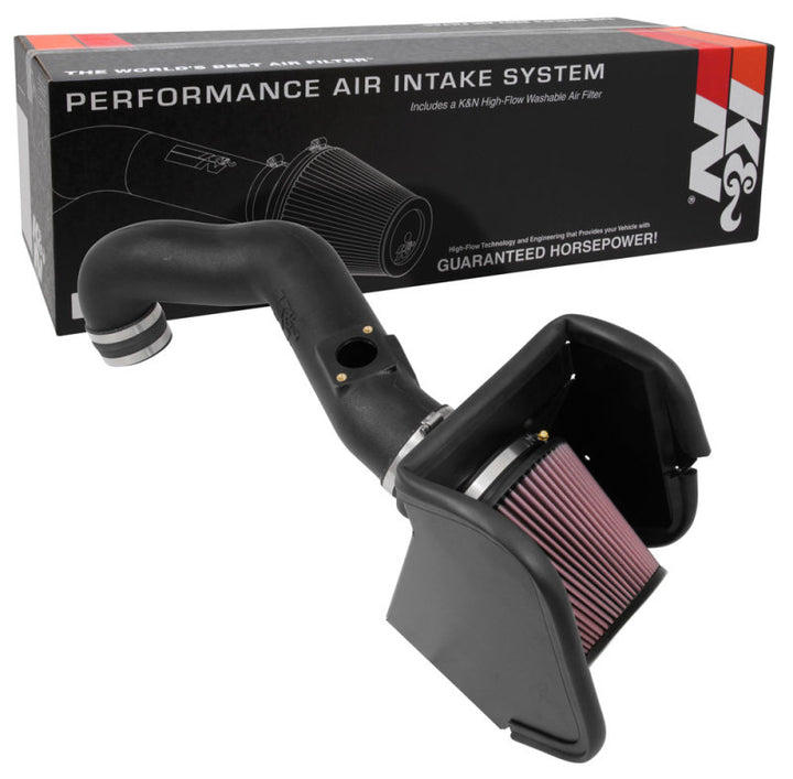 K&N 16-17 Nissan Titan XD V8-5.0L DSL 63 Series AirCharger Performance Intake - Bull Strap