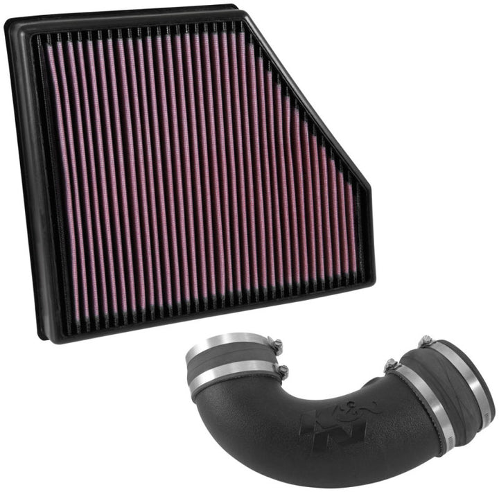 K&N 16-19 Chevrolet Camaro V8-6.2L Performance Intake Kit - Bull Strap