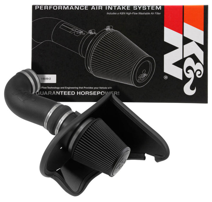 K&N 16-23 Chevrolet Camaro SS 6.2L V8 F/I DRYFLOW Performance Air Intake System - Bull Strap