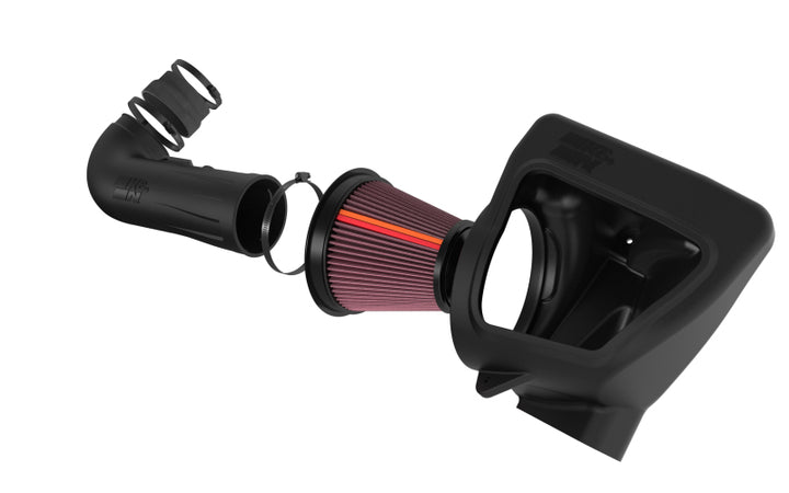 K&N 16-24 Chevy Camaro SS V8-6.2L F Performance Air Intake System - Bull Strap