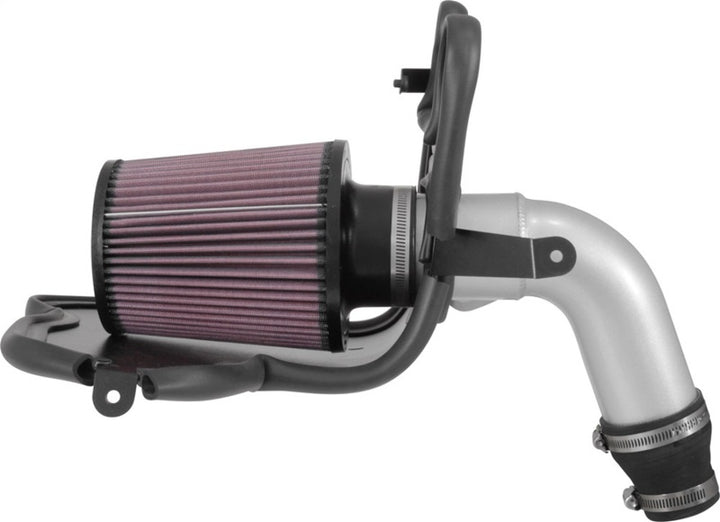 K&N 17-18 Chevy Cruze 1.4L Turbo Silver Typhoon Short Ram Intake - Bull Strap