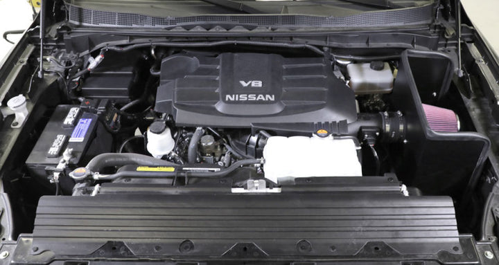 K&N 17-18 Nissan Titan XD V8 5.6L AirCharger Performance Intake - Bull Strap