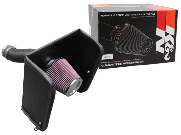 K&N 17-18 Nissan Titan XD V8 5.6L AirCharger Performance Intake - Bull Strap