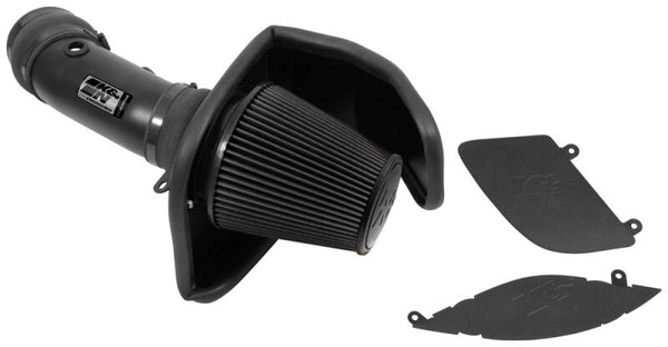 K&N 17-23 Dodge Charger/Challenger Hellcat SC 6.2L V8 DRYFLOW Performance Air Intake System - Bull Strap